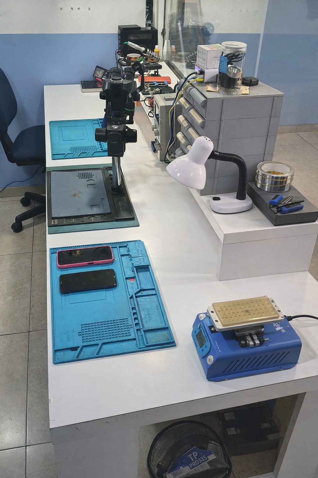 Bancada técnica de reparo